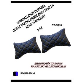 Resim Citroen Cs Sw Uyumlu Oto Koltuk ,araba Boyun Yastığı Mavi Siyah 