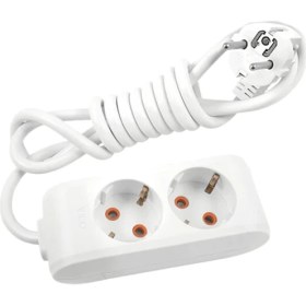 Resim Viko Multi Let (2'li) İkili Priz Topraklı Çocuk Korumalı Kablolu 1 (Bir) Metre (8 Adet) 