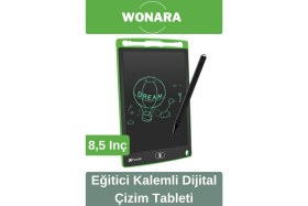 Resim Wonara Deluxe Elektronik Grafik Yazma Tahtası Kalemli Silinebilir Not Çizim Panosu Eğitici Tablet 8,5 Inç 