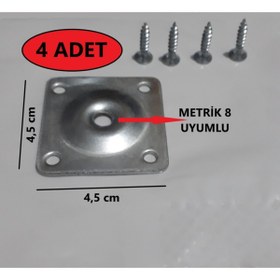 Resim BARERMO Metal Zigon Sehpa Ve Orta Sehpa Masa Dolap Vazo Ayak Bağlantı Aparatı Düz Ayak Aparatı 