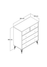 Resim Moxen Mobilya S11 Beyaz Şifonyer 