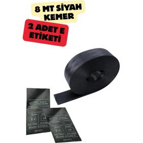 Resim Siyah Renk Emniyet Kemeri 8mt. (Etiket Hediyeli) 
