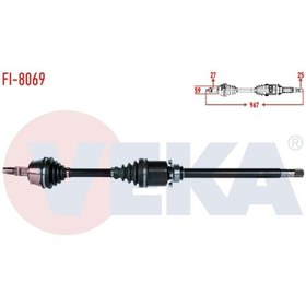 Resim Veka-Fi8069 Komple Aks Sag On Fiat Doblo Maxi 1.6 Mjt Uzunluk 967 515300184 