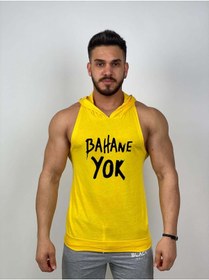 Resim Black İstanbul Black - Bahane Yok - Tank Top Gym Kapşonlu Hoodie Sporcu Atleti 