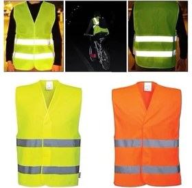 Resim Leaf Shop Fosforlu Reflektörlü Ikaz Yeleği Sarı 5 cm Reflektörlü 