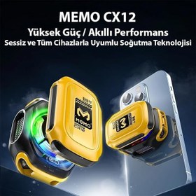 Resim Memo CX12 Pro 2000Mah Bataryalı i Manyetik Cep Telefon Soğutma, SARI 