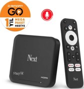 Resim Next Start 4K Android TV Box (D-Smart Go 1 Yıl Mega Paket Hediye) SES KOMUTLU KUMANDA 