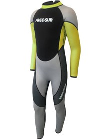 Resim Free-Sub 5mm Çocuk Scuba Tüplü Dalış Elbisesi Wetsuit Yellow 