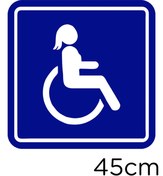 Resim MIGNATIS Engeli Arabası Ve Engelli Erkek Araba Işareti Sticker 45cm - Lacivert 