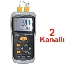 Resim Cem DT613 K Tipi Prob Bağlanabilen 2 Kanallı Termometre (-200°C ... +1372°C) 