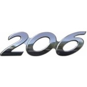 Resim Peugeot 206 Arka 206 Yazisi -Aslan Armasi Ve Peugeot Yazisi Set 387277985 