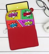 Resim Bk Gift Gift Pop Art Tasarımlı Taşınabilir Koruyucu Tablet Kılıfı & Organizer Çanta - Kırmızı-2 