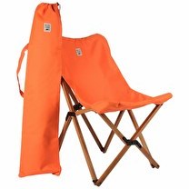 Resim Bag The Joy Ahşap Katlanır Kahverengi İskelet Turuncu Kamp ve Bahçe Sandalyesi 