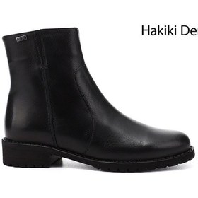 Resim Gönderi(R) Gönderi R Siyah Fermuarlı Kauçuk Taban Hakiki Deri Bot Siyah 
