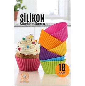 Resim Skygo Modacar Silikon Muffin Kalıbı - Sürekli Kullanım Muffin Kek Kalıbı 18 ADET 