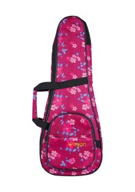 Resim Wagon 04 Serisi Tenor Ukulele Çantası - Hibiscus Pembe 