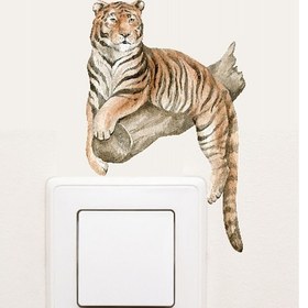 Resim MSticker Sevimli Priz Sticker - Kaplan 