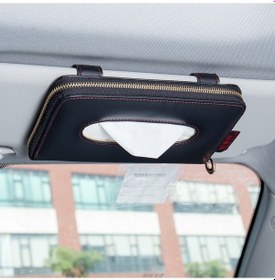 Resim Araba Güneşlik Işıklık Asılı Doku Kutusu H055 Siyah 