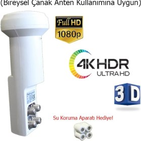 Resim Atlanta Platinum Quad Dörtlü Dört Çıkışlı LNB (Full HD/4K) 