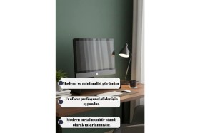 Resim Grandmix Metal Monitör Yükseltici Stand Masaüstü Düzenleyici Laptop Standı 50X25 cm 