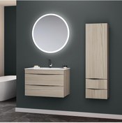 Resim Orka Vento 80 Cm Mdf Glassgow Banyo Dolabı Takımı Ve Boy Dolabı 