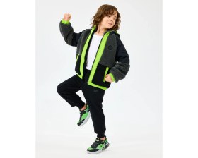Resim Skechers B Outdoor Fleece Full Zip Sherpa Büyük Erkek Çocuk Siyah Mont Sk2520045-1602 