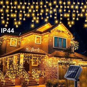 Resim 1 adet LED Güneş Işıklı Damlacık Işıkları, Plastik Lamba Kılıfı, Güneş Enerjili, ≤36V, Nikel Pil, Ticari Aydınlatma, Perde Işığı ile, Noel, Cadılar Bayramı, Ramazan, Şükran Günü, Düğün Partisi, Yatak Odası, Veranda, Çadır, RV, Duvar, Ev, Bahçe, Dış Mekan için 