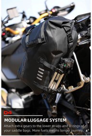 Resim Rhinowalk Su Geçirmez Motosiklet Çantası (L BEDEN) 14 14=28litre Hacim 