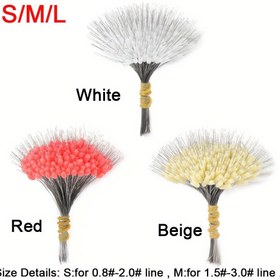 Resim 300 adet Silikon Balıkçılık Bobber Durdurucu Paketi - Hattın Direncine Bağlayıcı Uzay Fasulyesi, 3 Boyut (S/M/L), Temel Balıkçılık Aksesuarları, Balıkçılık Malzemeleri | Şeffaf Tasarım | Silikon Yapı 