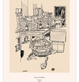 Resim Egon Schiele Packing Room Sketch - Art Print - Matt Studio / 30x40 cm 