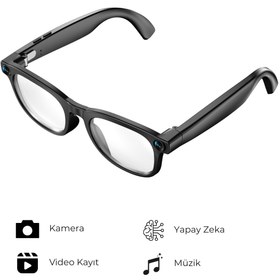Resim DVYEN G2 Pro Akıllı Yapay Zeka (AI) Gözlük – Kamera, Bluetooth, Hafıza, Müzik, AI Ast., Canlı Çeviri, IPX5 