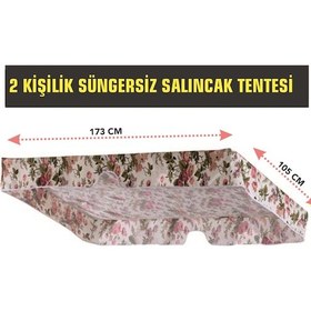 Resim Viphomeconceptltd 2 Kişilik Salıncak Tentesi (Ingiliz Gülü)-(Mindersiz Tente) Çok Renkli 