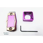 Resim Yaleker Magneetik Metal Bilardo Kakı Klasörü - Kare Desenli Mor Ve Kahve Renkli, Çekici Tutucu Aksesuar 