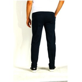 Resim Erkek Lacivert Bel İpli Slim Fit Yan Cepli Armürlü Jogger Pantolon Ncs Jeans 1642-lacivert Lacivert 