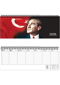 Resim 2026-aj-65 12 33,5 Spr.haftalık Masa Ajandası-atatürk 5 Adet Atatürk 