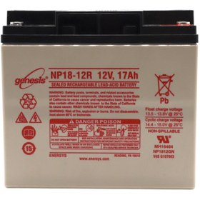 Resim EnerSys Genesis Np18-12r 12v 17ah Bakımsız Kuru Tip Agm Vrla Akü 