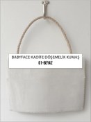 Resim B'Dekor Babyface Yarı Parlak Kadife Koltuk, Berjer, Kırlent Ve Mobilya Için Döşemelik Kumaşları-beyaz 