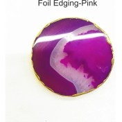 Resim GongtuShop Folyo Kenar-Pembe Stili Gerçek Akik Taş Kavrama Telefon Tutacağı Altın Folyo Kenar Cep Telefonu Tutacağı Düzensiz Şekilli Taşlı Stand Braketi (Yurt Dışından) 