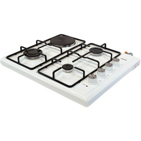 Resim Gosso 3535 3 Gözü Gazlı 1 Gözü Elektrikli Set Üstü Ocak Beyaz 