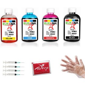 Resim Eurink Canon Pixma G3460 Tanklı Yazıcı Uyumlu Mürekkep Seti 4 x 50 ml 