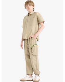 Resim DeFacto Erkek Çocuk Kargo Cepli Jogger Paça Paraşüt Pantolon E1556A825SMKH271 