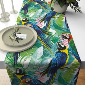 Resim Evmila Tropikal Desenli Runner Modeli - 40x140 cm 