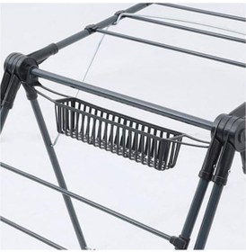 Resim Aruat Comfort Kalın Borulu Kurutmalık, Katlanabilir Çamaşır Kurutma Askılığı, Çok Amaçlı Ev Tipi Açık Gri 