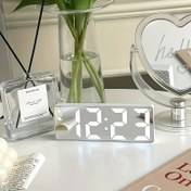 Resim LED Dijital Çalar Saat, Büyük Ekran Görüntüsü, Mekanik Hareketli, USB ile Çalışan, Pil Dahil Değildir, Yatak Odası ve Ofis İçin Uygun, Ev Dekorasyonu, Masaüstü Gece Işığı, Aileye Hediye, Anneler Günü Hediyesi 