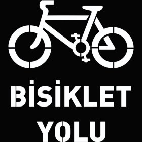 Resim Boyama Şablonu Bisiklet Yolu Kompozit 100x100cm 
