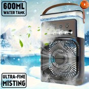 Resim 600ml Yüksek Hız Rüzgar Soğutma Fanı - 16.3cm x 23.3cm x 6.8cm, USB Güçlü 600ml Büyük Su Tankı, Ev ve Ofis için Çoklu Hız Ayarlanabilir, Hızlı Sis Sis Sıcaklık ve Nem için Fan Taşınabilir 