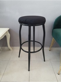 Resim Dekoratif Bar Tabure Kara Inci Siyah 