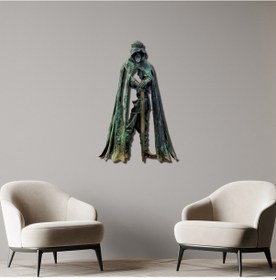 Resim Kral Arthur Heykeli Metal Tablo 