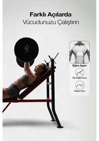 Resim Ayarlanabilir Mekik Bench Ağırlık Sehpası Luna 
