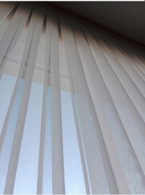 Resim Beyaz Sade Tül Perde 1/3 Sık Pileli Dikim 